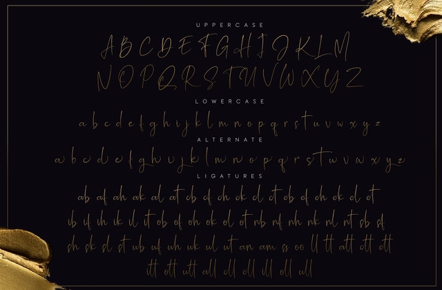 Przykład czcionki Mathelline Italic